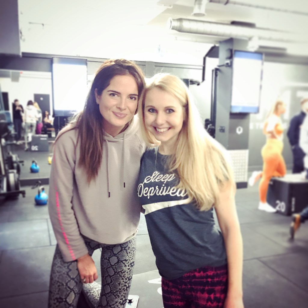 Lizzy Silverton with Jockey Fit ambassador Binky Felstead 