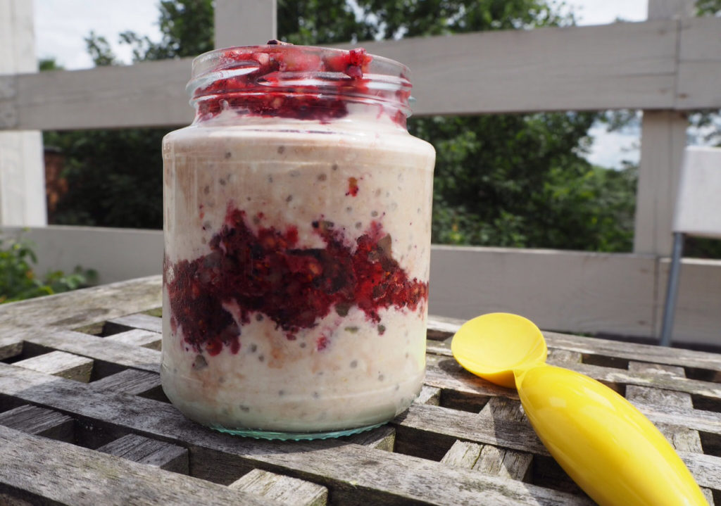 Berries cream breakfast Jar