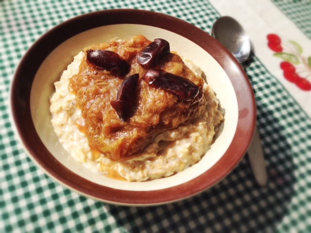 Winter rhubarb porridge recipe