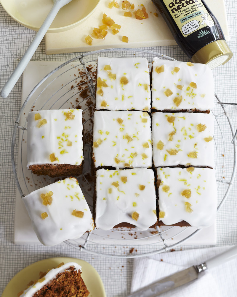 Ginger Cake with Lemon Glaze Icing Recipe