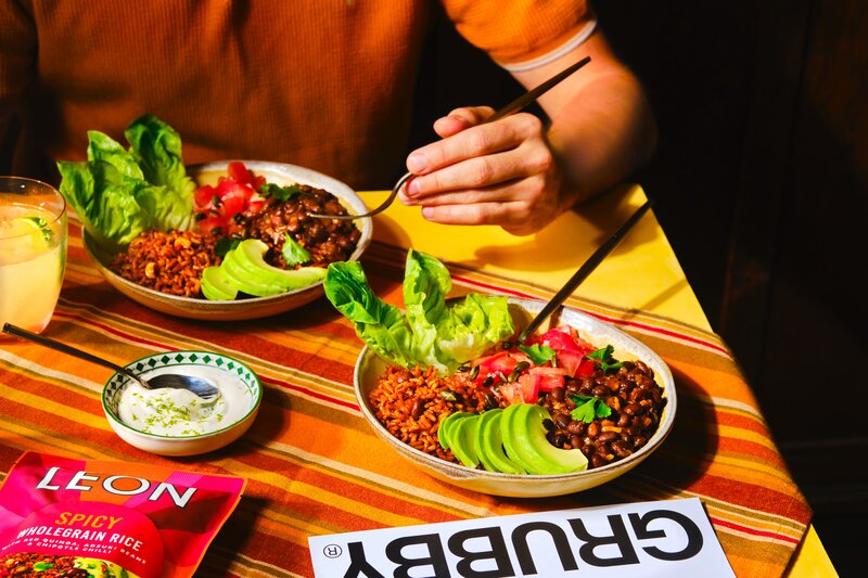 LEON Chipotle Black Bean Burrito Bowl with Lime Mayo