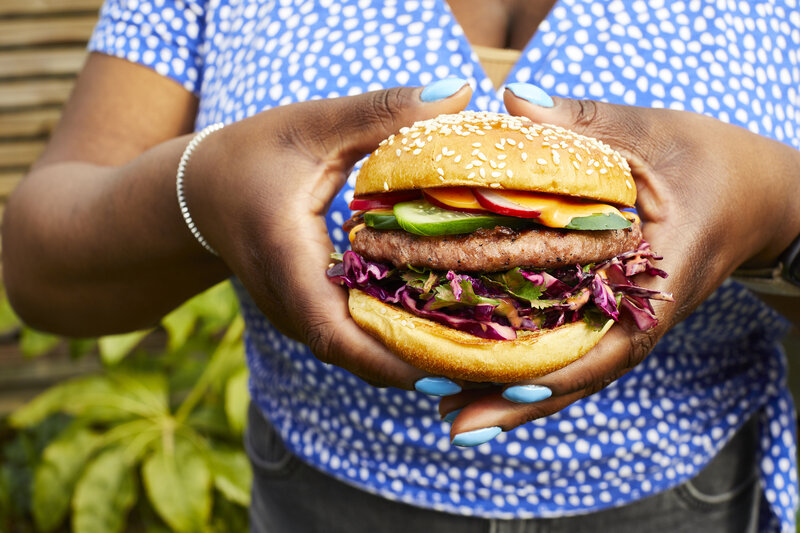 Moving Mountain Asian Slaw burger