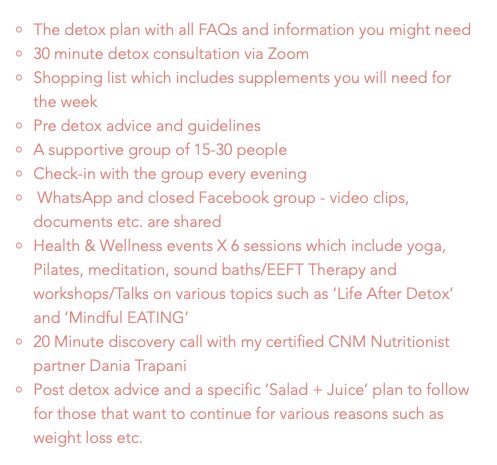 7 Day Virtual Detox Retreat With Alana Panton